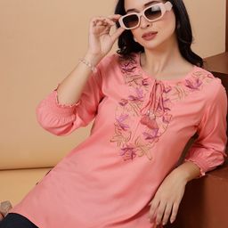 Nayam By Lakshita Women Floral Embroidered Thread Work Thread Work Kurti-17