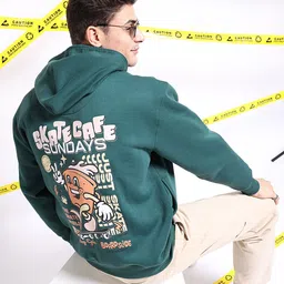The Indian Garage Co Typography Printed Hooded Pullover Sweatshirt-image-75
