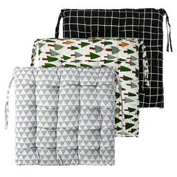 Kuber Industries Cream Colored & Grey 3 Pieces Printed Cotton Comfort Chair Pads-27