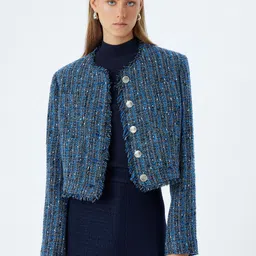 Koton Women Crop Tailored Jacket-picture-41