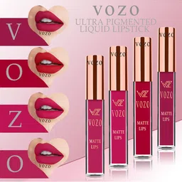 VOZO Set Of 4 Stay-All-Day Matte Liquid Lipstick-4ml Each- 101-104-105-204-image-81