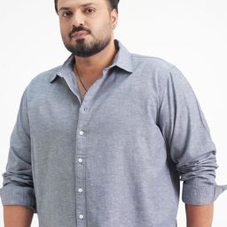 HIGHLANDER Men Solid Spread Collar Cotton Casual Shirt-image-29