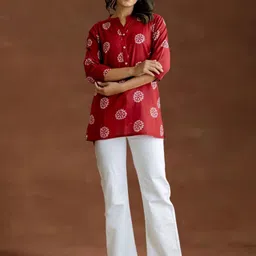 OZIA Women Ethnic Motifs Print Straight Kurti-picture-23