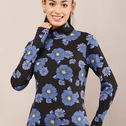 NoBarr Floral Printed High Neck Top-image-17