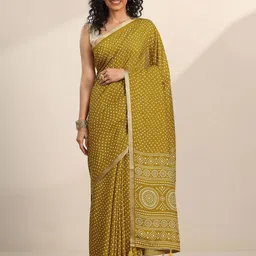 Libas Bandhani Zari Poly Georgette Saree-56