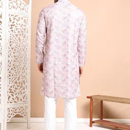 Jompers Men Embroidered Regular Sequinned Kurta with Pyjamas image 5