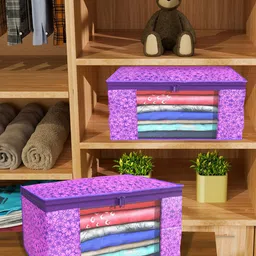 Kuber Industries Purple Set of 6 Regular Drawer Organiser Organisers image 1