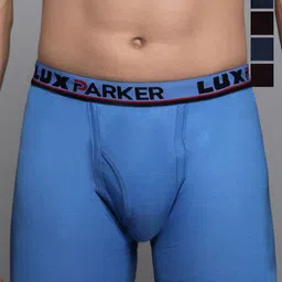 LUX PARKER Pack Of 5 Pure Cotton Trunks LUX_PARKER_LONG_TRUNK_OE_COL_5PC-32