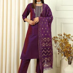 Anouk Women EmbroideredRegular Thread Work Kurta with Trousers & With Dupatta-picture-23