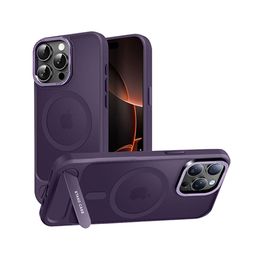 Karwan Matte Compatible with Stand Magnetic iPhone 15 Pro Max Back Case-11