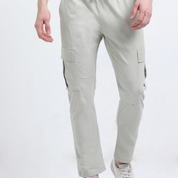 SWISS HORN Men Cotton Stretchable Cargo Track Pants-image-34