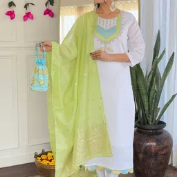 ATOXIC Women Embroidered Chanderi Silk Kurta with Pyjamas & Dupatta-picture-22