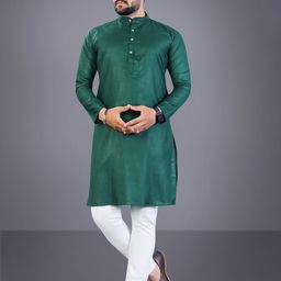 Attigo Men Solid Ethnic Kurta with Pyjama-image-34