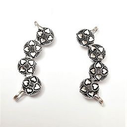 Yash Jewels Emporiums Silver-Plated Floral shaped Oxidised Ear Cuff-27
