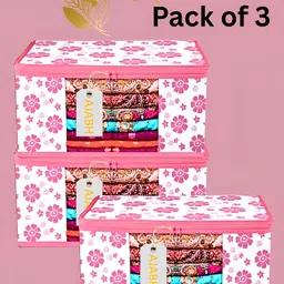 Ajabh Pink Set of 3 Regular Multi-Utility Organisers-16