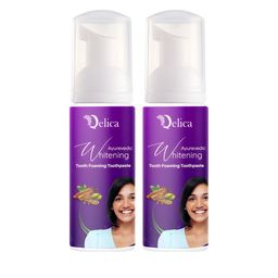 Qelica Set Of 2 Ayurvedic Teeth Whitening Foam Toothpaste-60ml Each-9