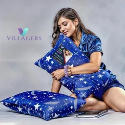 VILLAGERS Unisex Blue Pillows-picture-48