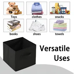 Aura Green Set of 3 Regular Square Foldable & Multipurpose Wardrobe Storage Box Organizer image 3