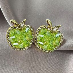 VAGHBHATT Gold-Plated Crystals Studded Contemporary Studs-20