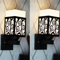 Gojeeva Brown Wood Square Wall Lamps-picture-14