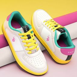 U.S. Polo Assn. Women Textured Round Toe Lace Ups Sneakers-image-47