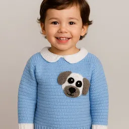 WINDROP SOLUTIONS Kids Graphic Self Design Round Neck Woollen Pullover Sweater-picture-22
