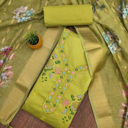 Rangtulika Ethnics Embroidered Unstitched Dress Material-picture-34