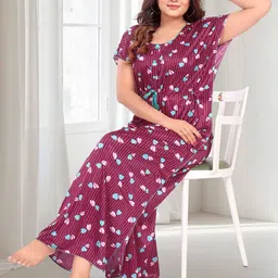 Be You Women Printed Maxi Nightdress-picture-10