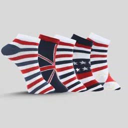 MJE Men Pack Of 5 Patterned Ankle Length Socks-51