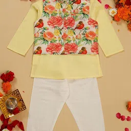 SAKA DESIGNS Boys Printed Regular Pure Cotton Kurta with Pyjamas-5