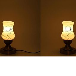 SOMIL White Glass Cylinder Table Lamps-picture-35