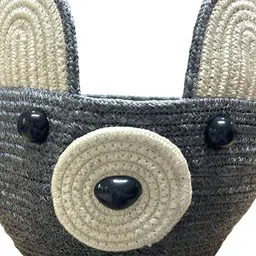 Ariya Cat Storage Basket Grey Cotton Blend Multipurpose Toy Organizer-50