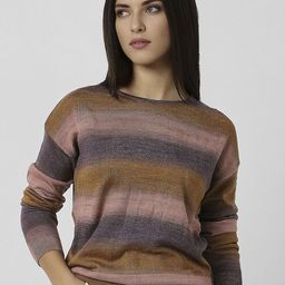 Van Heusen Woman Women Round Neck Striped Pullover-image-105