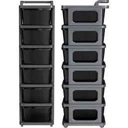 RUBOXA Grey Set of 1 Regular Drawer Organiser Organisers image 2