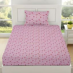 Myntra Elegant Homes Pink Cartoon Characters 144 TC Single Bedsheet Set 1.52 m x 2.28 m-image-88