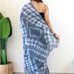 Anouk Rustic Tie and Dye Poly Georgette Saree image 3