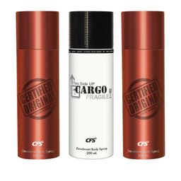 CFS Cargo Fragile Certified Original Set Of 3 Last Longer Deodorants-200ml Each image 1