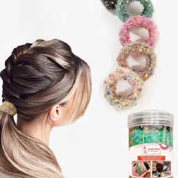 MAJESTIQUE Women Set of 5 Ponytail Holders-56