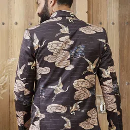 MR BUTTON Printed Tailored Fit Single Breasted Blazer image 3
