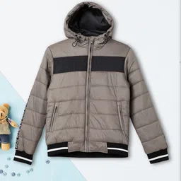 max Boys Colourblocked Nylon Bomber with Patchwork Jacket-picture-53
