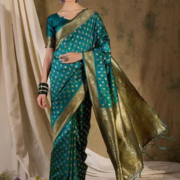 SHADOW & SAINING Woven Design Kanjeevaram Saree-image-61