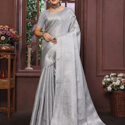 JUST FASHION Woven Design Zari Tissue Banarasi Saree-33