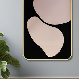 SAF Black & Pink Abstract Printed Wood Wall Art-15