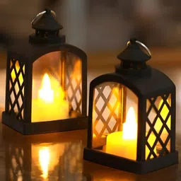 Extreme Karigari Black 2 Pieces Metal Candle Holder-27