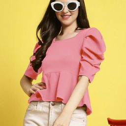 The Roadster Lifestyle Co. Women Puff Sleeves Top-picture-13