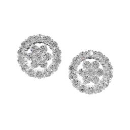 Sparkles Lab Grown Diamond 0.67 Ct Round Shape Floral Cluster Diamond Stud Earrings 14K-image-18