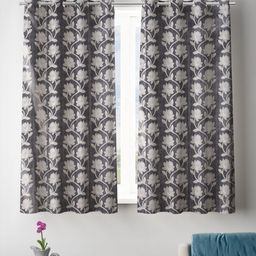 Myntra Elegant Homes Grey & White 2 Pieces Floral Printed Room Darkening Window Curtains-image-22