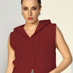 SHOWOFF Women Ribbed Hooded Top-image-89
