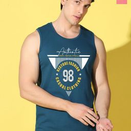 WOOSTRO Pack Of 2 Printed Combed Cotton Gym Vests VWS26(98 PEACOCK)(98 PEACH)-image-90