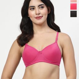 LILY Maofcigam Pack Of 3 Full Coverage Heavily Padded Seamless T-shirt Bra-picture-6